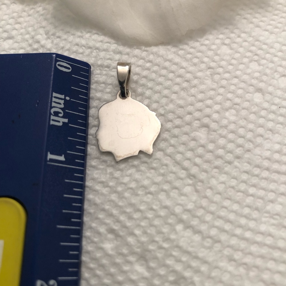 Vintage 925 Sterling Silver Girl Pendant Charm